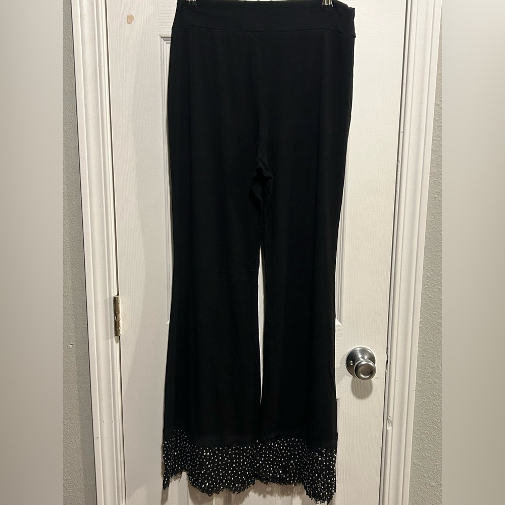 Vocal Black Wide Leg Yoga Pants - Picture 3 of 6